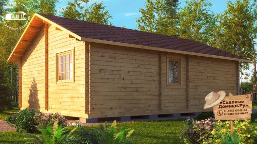 Дачный домик 8х6 из мини-бруса