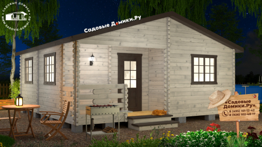 Одноэтажный дом 6х6 из мини-бруса