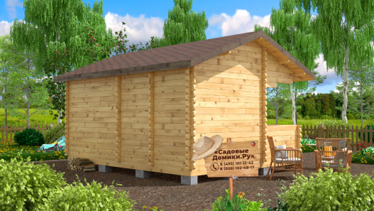 Брусовая бытовка 5х4 м