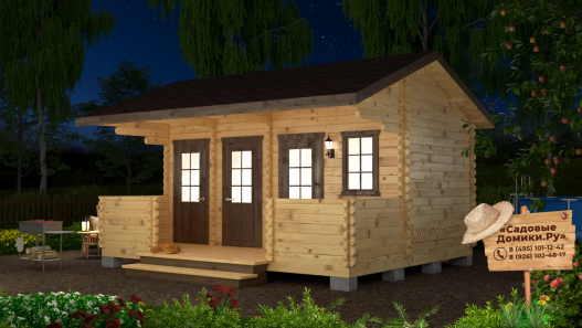 Хозблок 5х4 с террасой