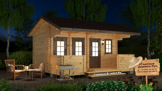 Хозблок 5 на 4 метра с верандой