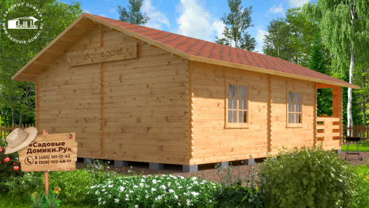 Садовый дом из мини-бруса 6 на 9 метров