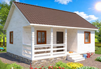 Популярный дом 8х6 м