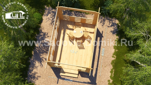 План беседки по проекту "Летняя"