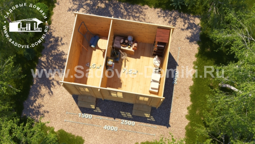 Планировка хозблока по проекту "Восход"