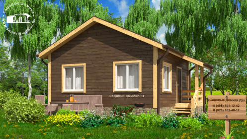 Одноэтажный деревянный дом 6х6